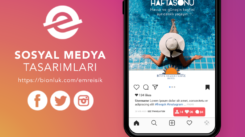Otel Havuz Kenarı Tanıtım Görseli Sosyal Medya