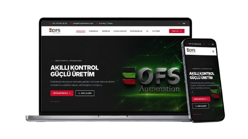 Endüstriyel Otomasyon Firması İçin Web Sitesi