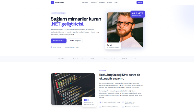 Modern .NET Web Uygulamaları & Yönetim Panelleri