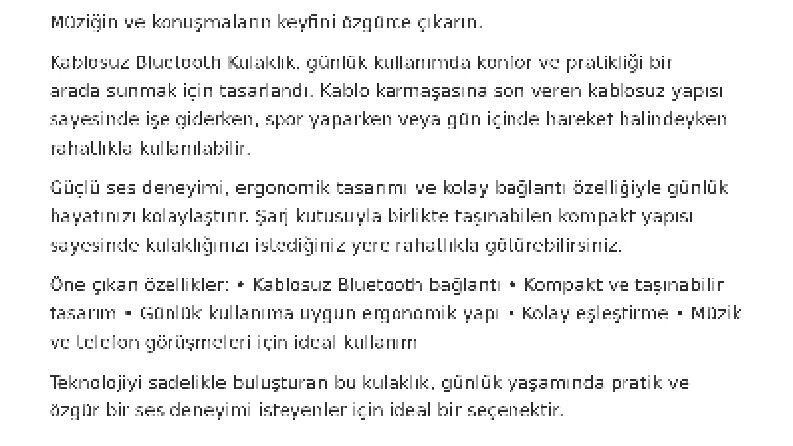 Satış Odaklı Ürün Tanıtım Metni – Bluetooth Kulaklık