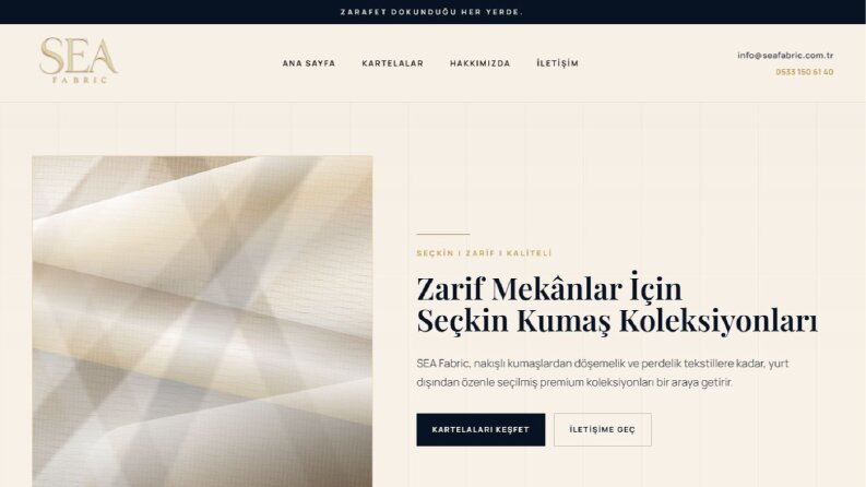 SEA Fabric Kurumsal Web Sitesi