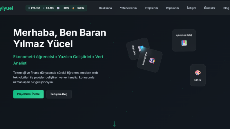 Kişisel Web Sitem