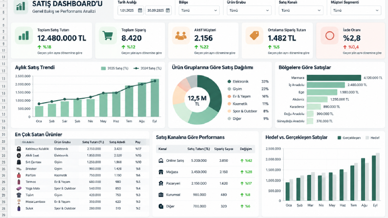 Excel ile Profesyonel Satış Dashboard'u