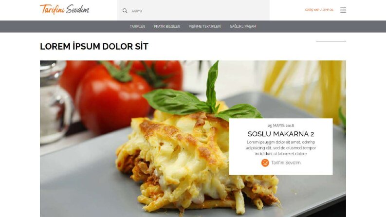 PSD to HTML | Tarifini Sevdim