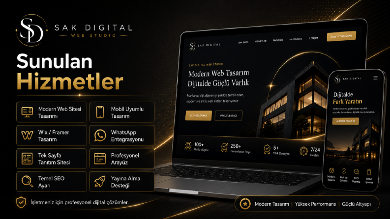 Sak Digital - Modern Web Sitesi Tasarımı