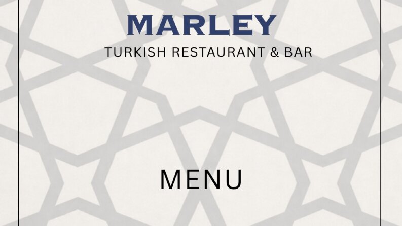 Restoran Menüsü – Turkish Restaurant & Bar (İngiltere)