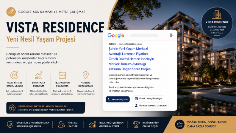 Google Ads Kampanya Metni Çalışması