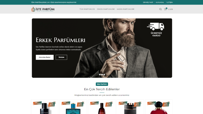 E-Ticaret Site Tasarımı - İste Parfüm