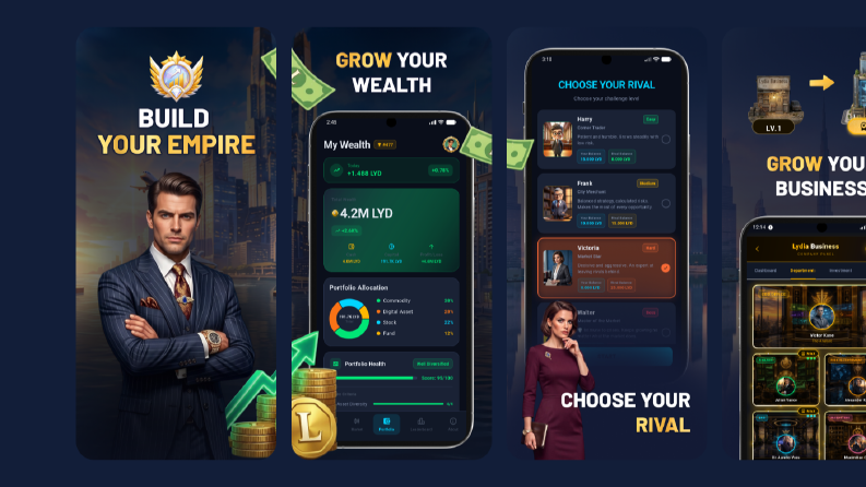 Yatırım İmparatorluğu Tycoon Mağaza Görselleri Tasarımı