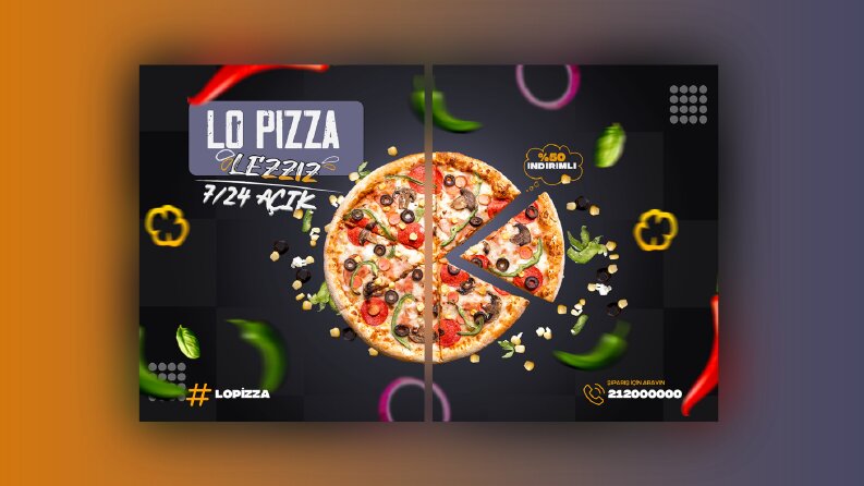 Pizza kaydırmalı sosyal medya çalışması 