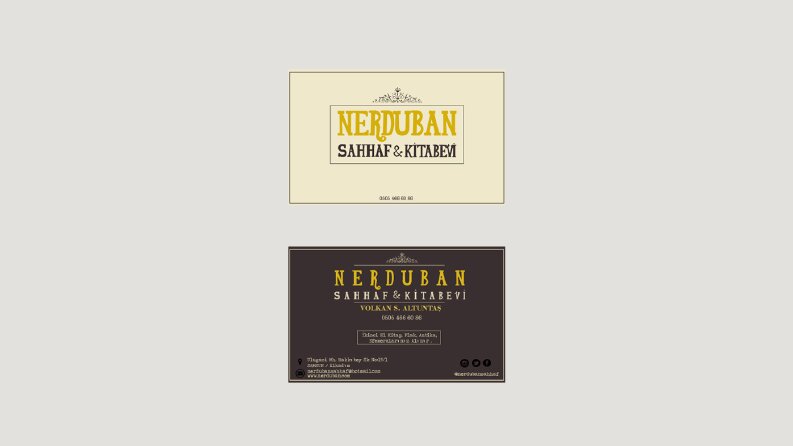 Nerduban Sahaf Kartizit Tasarımı