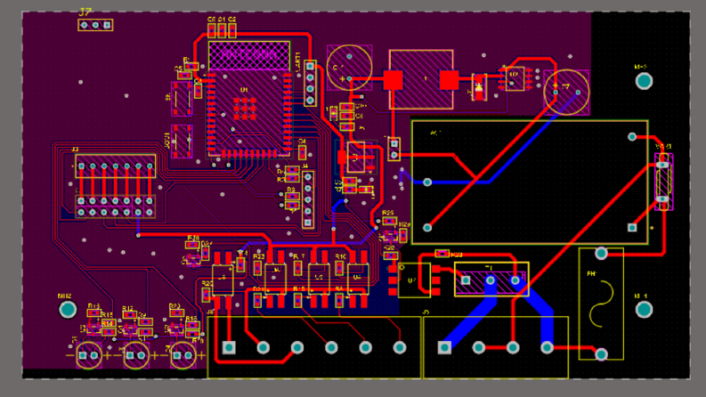 LoRa, WiFi ortak alıcı verici PCB tasarımım