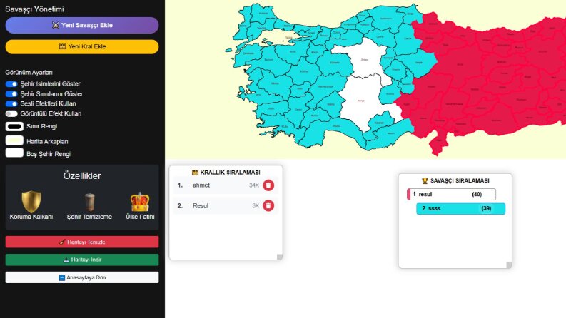 Js & Php ile Bölge Fethetme Oyunu