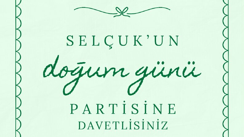 Doğum Günü Davetiyesi Tasarımı