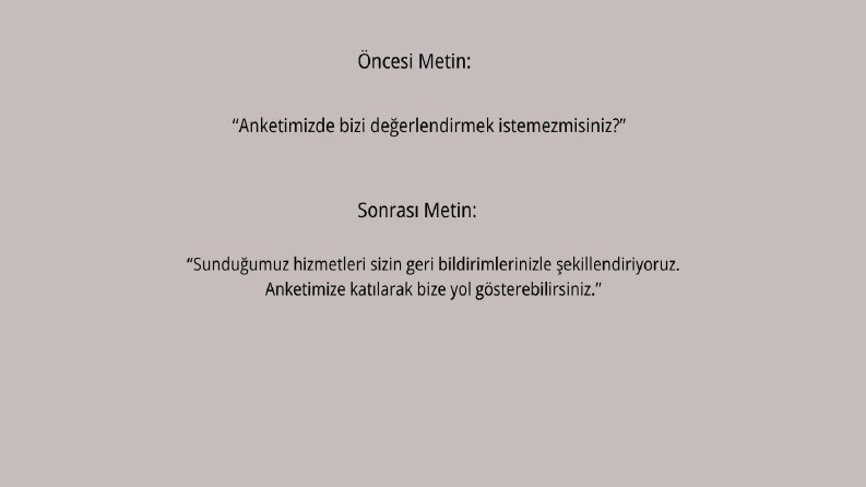Kısa Ticari Metin Dönüşümü Örneği