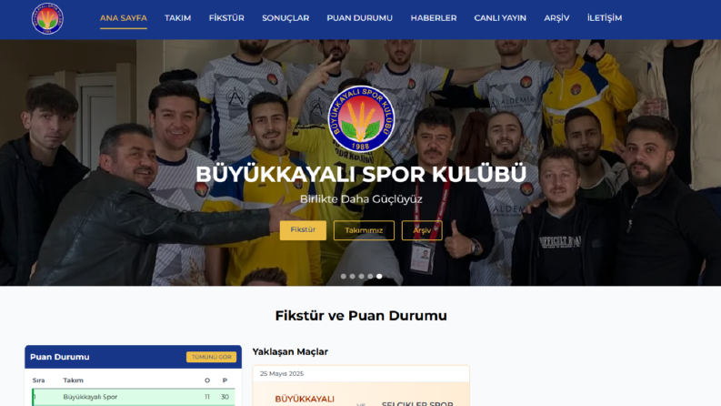 Büyükkayalı Spor Kulübü Website