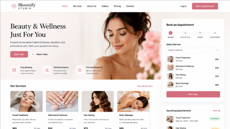 Bloomify Studio – Online Randevu ve Müşteri Yönetim Platform