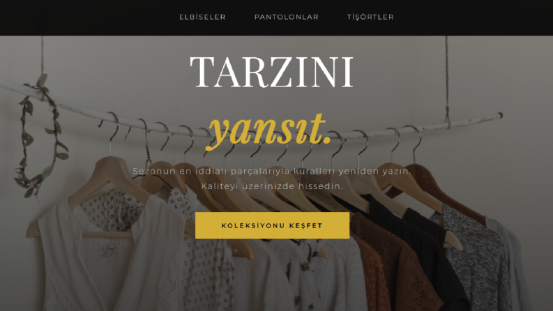 butik ve giyim mağazaları için şık web sitesi tasarlarım
