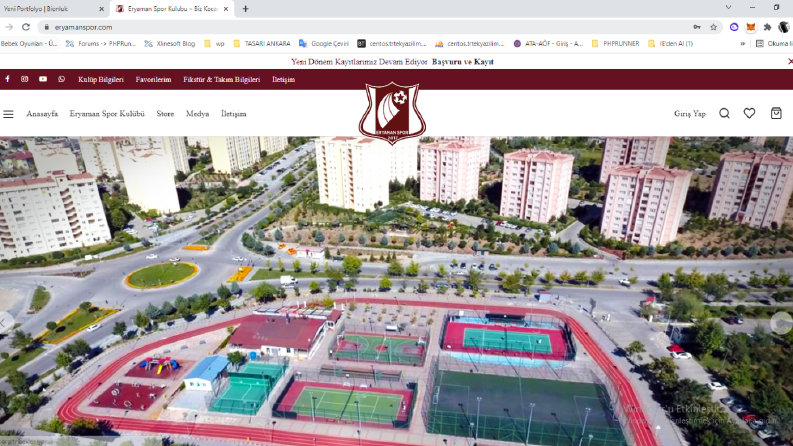 Spor kulübü web site tasarımı