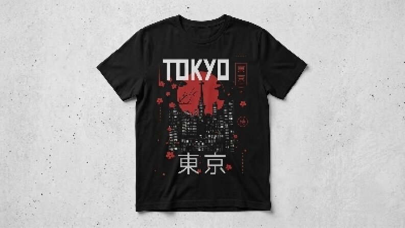Tokyo Japanese Streetwear | Özel Tipografik Tişört Tasarımı