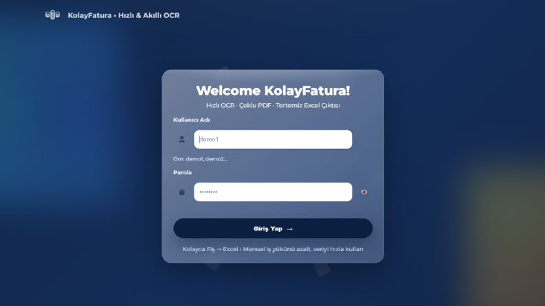 OCR ile Fiş ve Fatura Okuma Web Uygulaması
