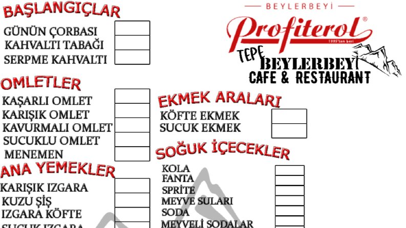 Menü Tasarımı