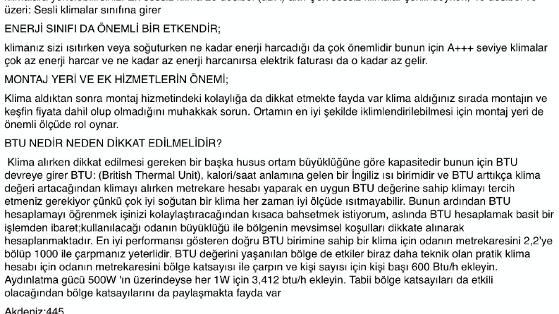 Klimalar hakkında makale
