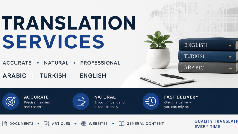 Professional Arabic, Turkish & English Translation Services