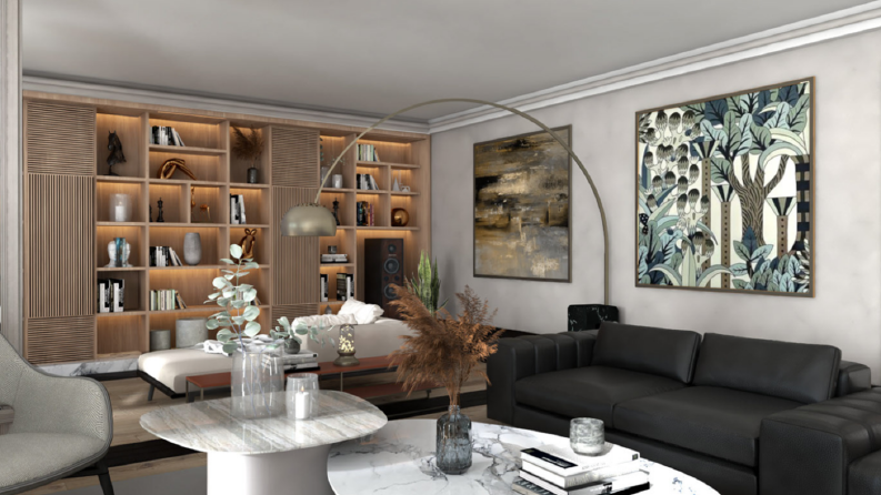 Modern Salon – İç Mekân Tasarımı & 3D Render