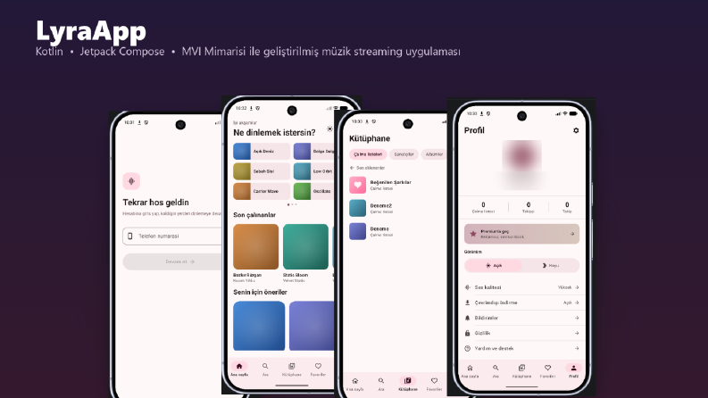 LyraApp: Kotlin ile Müzik Streaming Uygulaması