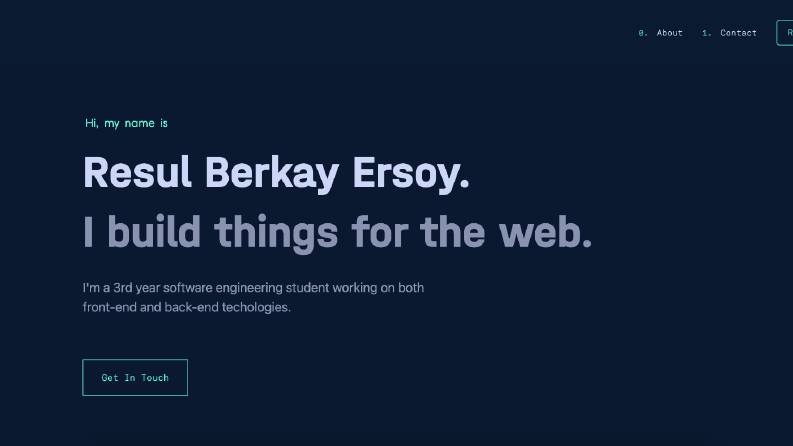 Kişisel Web Sitesi 