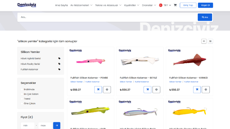 Denizciyiz.com E-Ticaret Sitesi