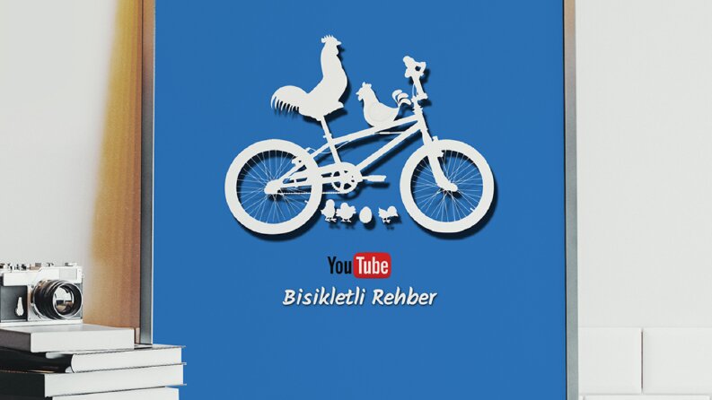 Youtube Kanalı Logo Tasarımı Bisikletli Rehber 150.000 Abone