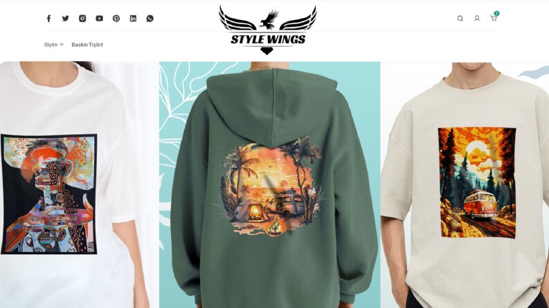 stylewings.com.tr - Web Sitesi Ürün Görsel Tasarımları