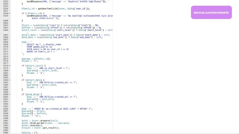 PHP Tabanlı API Endpoint