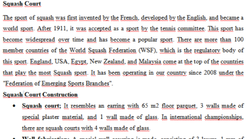 Squash Court