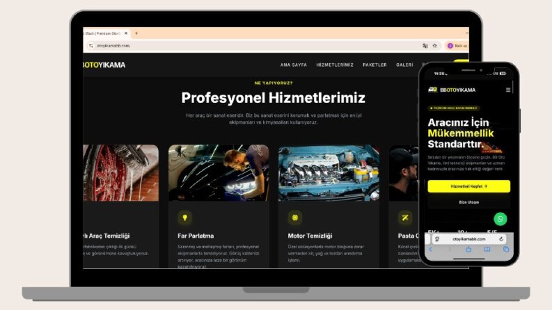  BB Oto Yıkama - Kurumsal Web Site 
