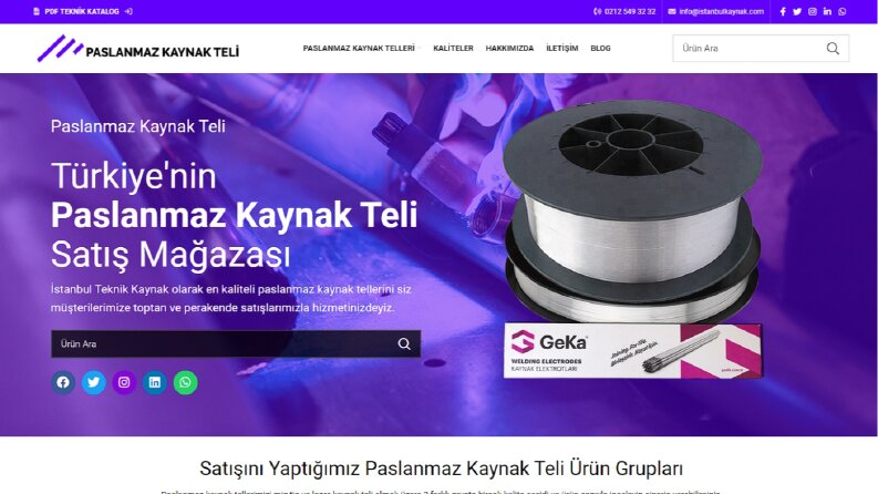 Ürün Katalog Web Sitesi Tasarımı