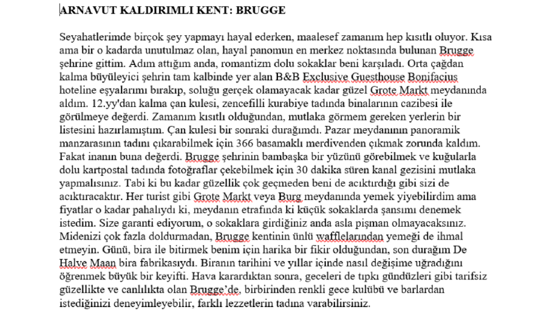 Arnavut Kaldırımlı Kent: Brugge