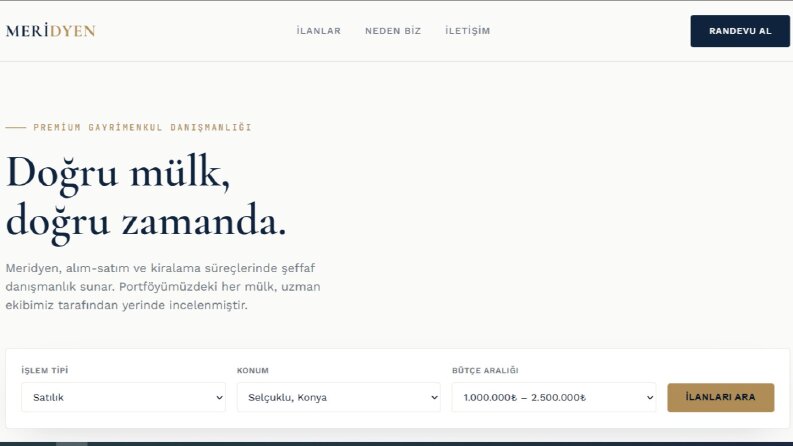Ben emlak firmaları için kurumsal web sitesi geliştiriyorum