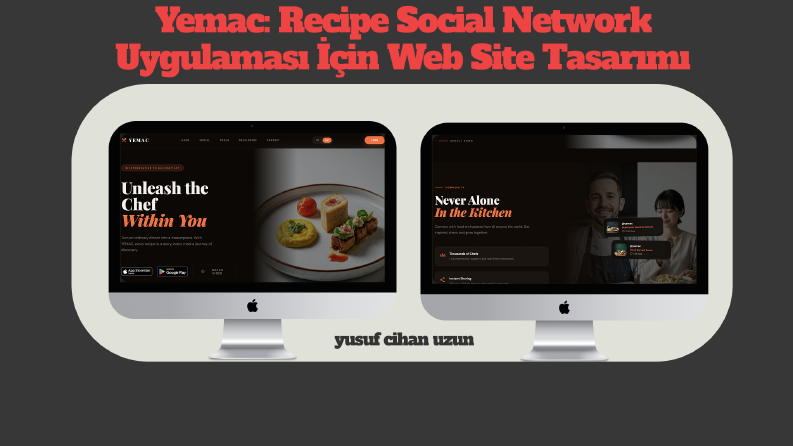 Geliştirdiğim "Yemac" Uygulamasının Web Site Tasarımı