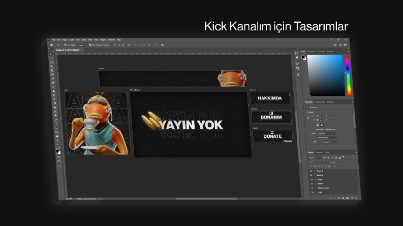 RealARDboss Kick Kanalı için yaptığım tasarımlar