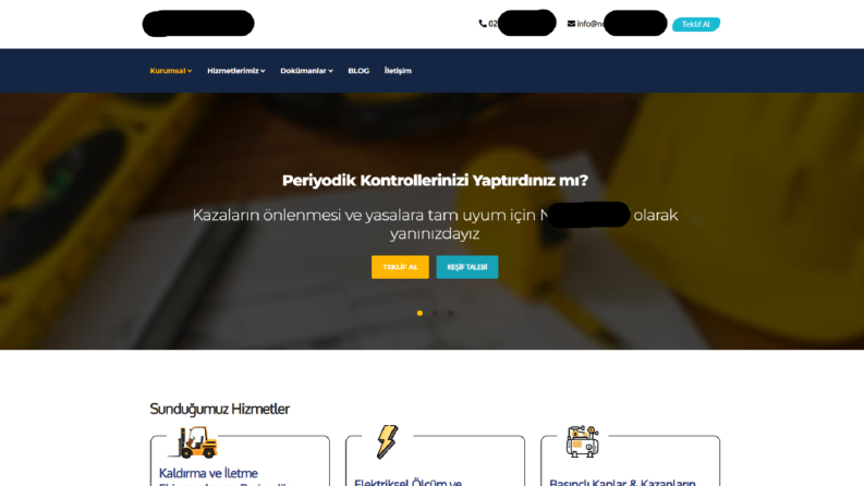 Firmanıza Özel Kodlanmış Web Sitesi