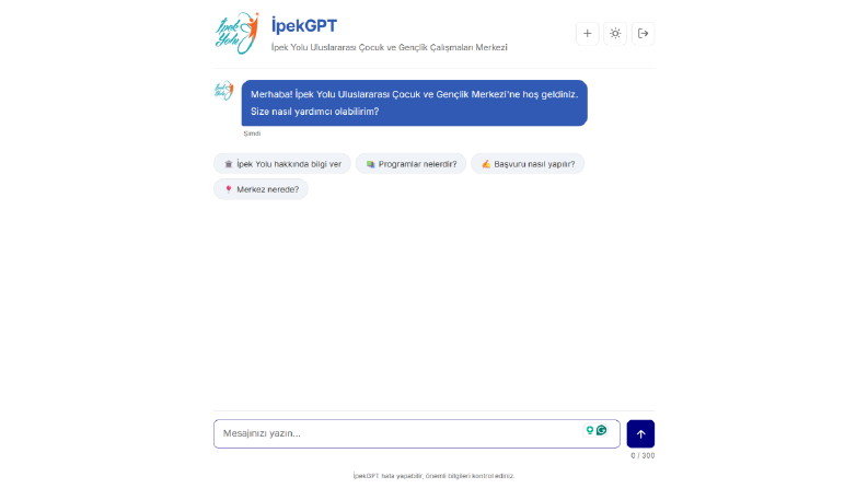İpekGPT – Kurumsal Yapay Zeka Chatbot