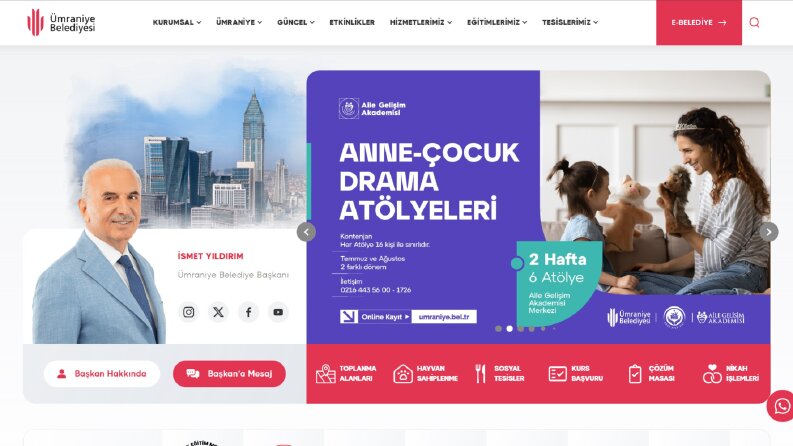 Ümraniye Belediyesi Web Sitesi (https://umraniye.bel.tr/)