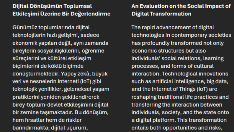 Ben akademik dilde çeviri yaparım