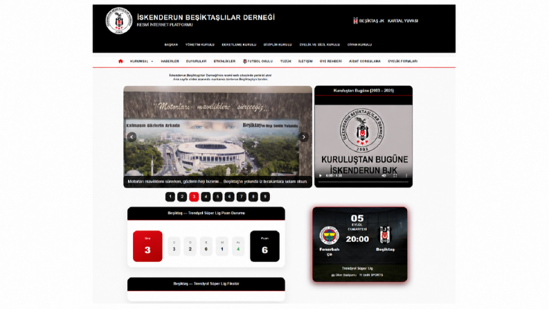 İskenderun Beşiktaşlılar Derneği – Kurumsal Web Sitesi