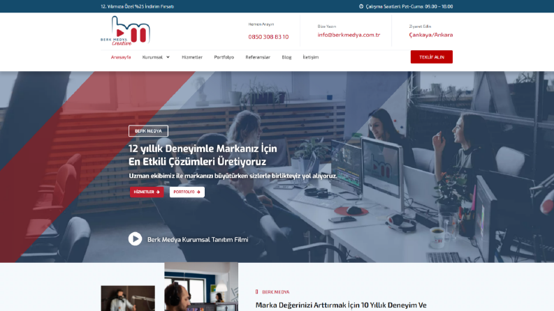 Berk Medya Web Sitesi Tasarımı