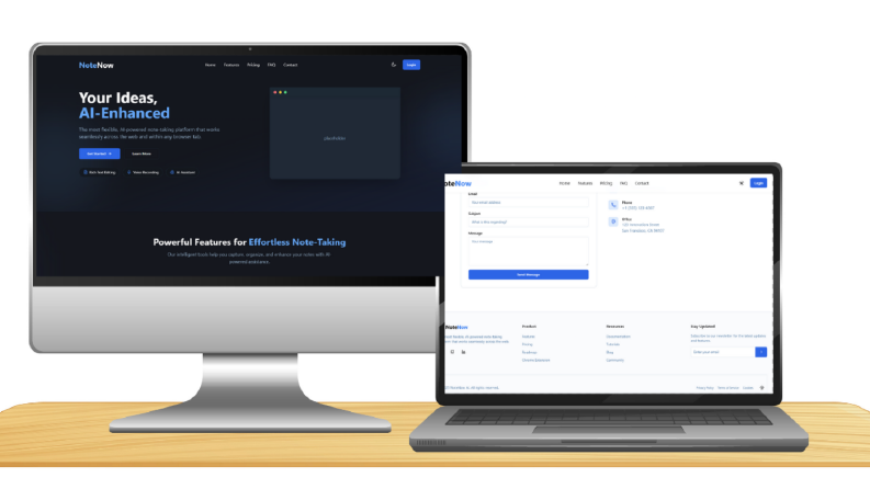 Not Almak için Web uygulaması + AI entegreli