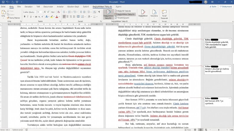 Akademik Makale ve Tez Metin Düzenleme (Redaksiyon & Biçim)